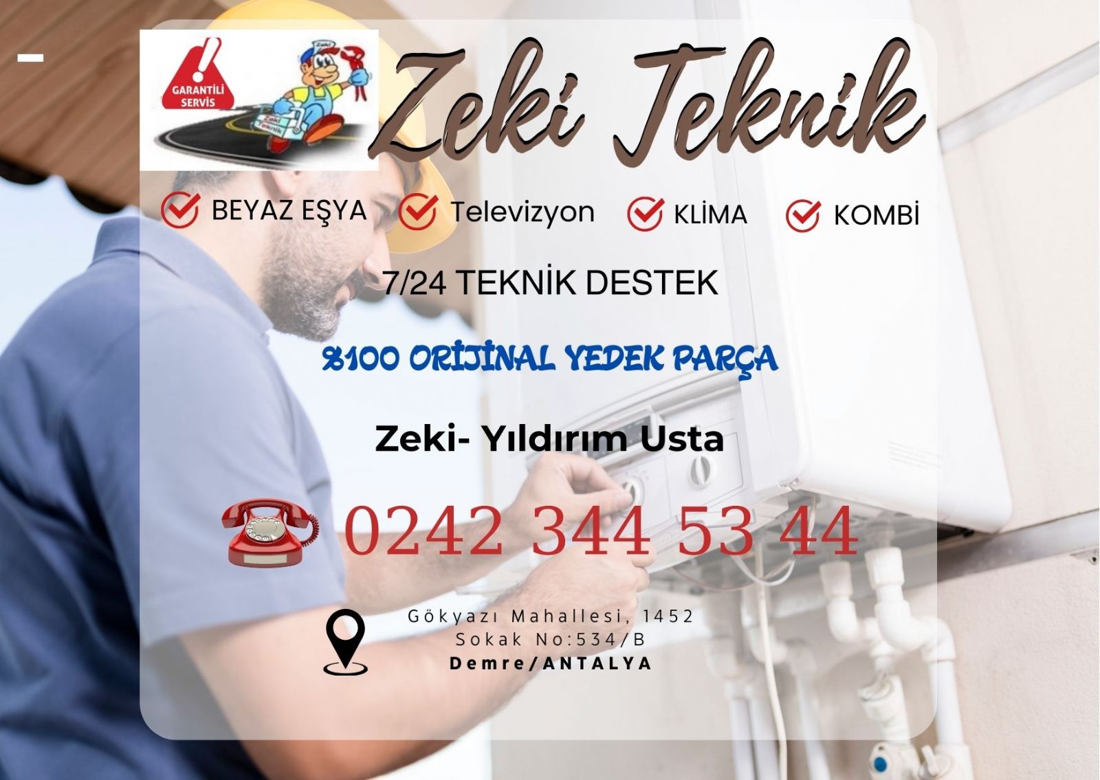 Demre Kombi Bakım Ücreti